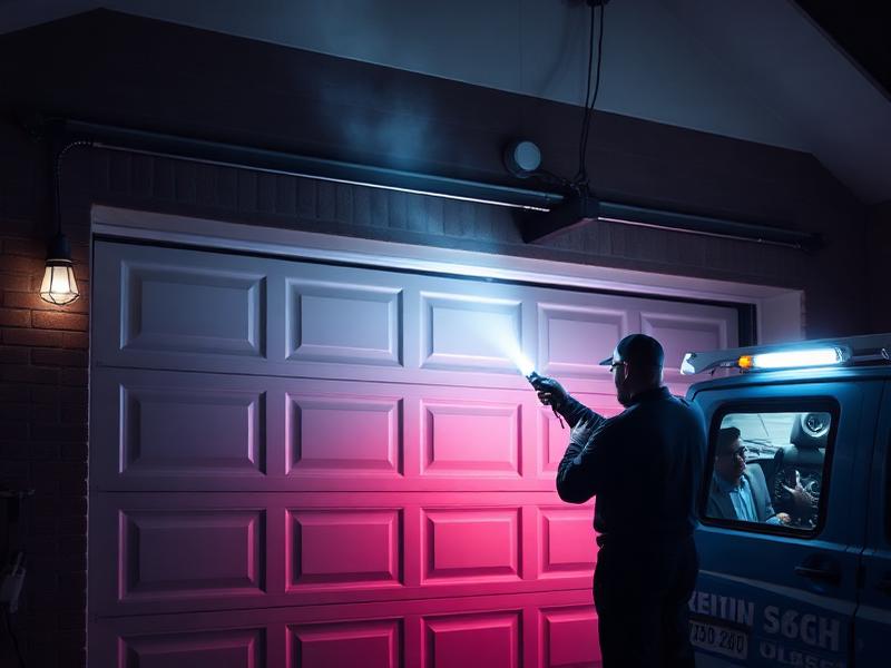 Emergency garage door repair at night